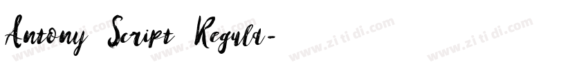 Antony Script Regula字体转换